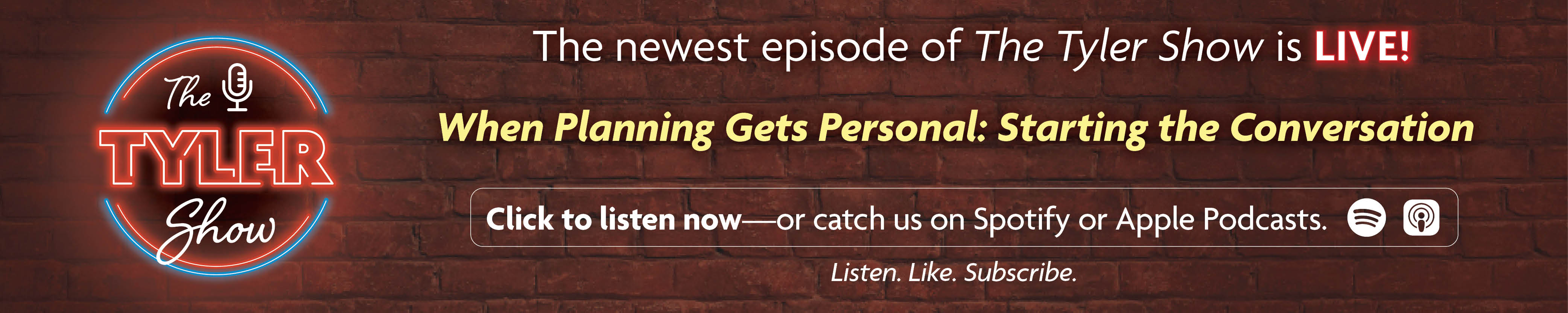 The Tyler Show podcast When Planning Gets Personal: Starting the Conversation